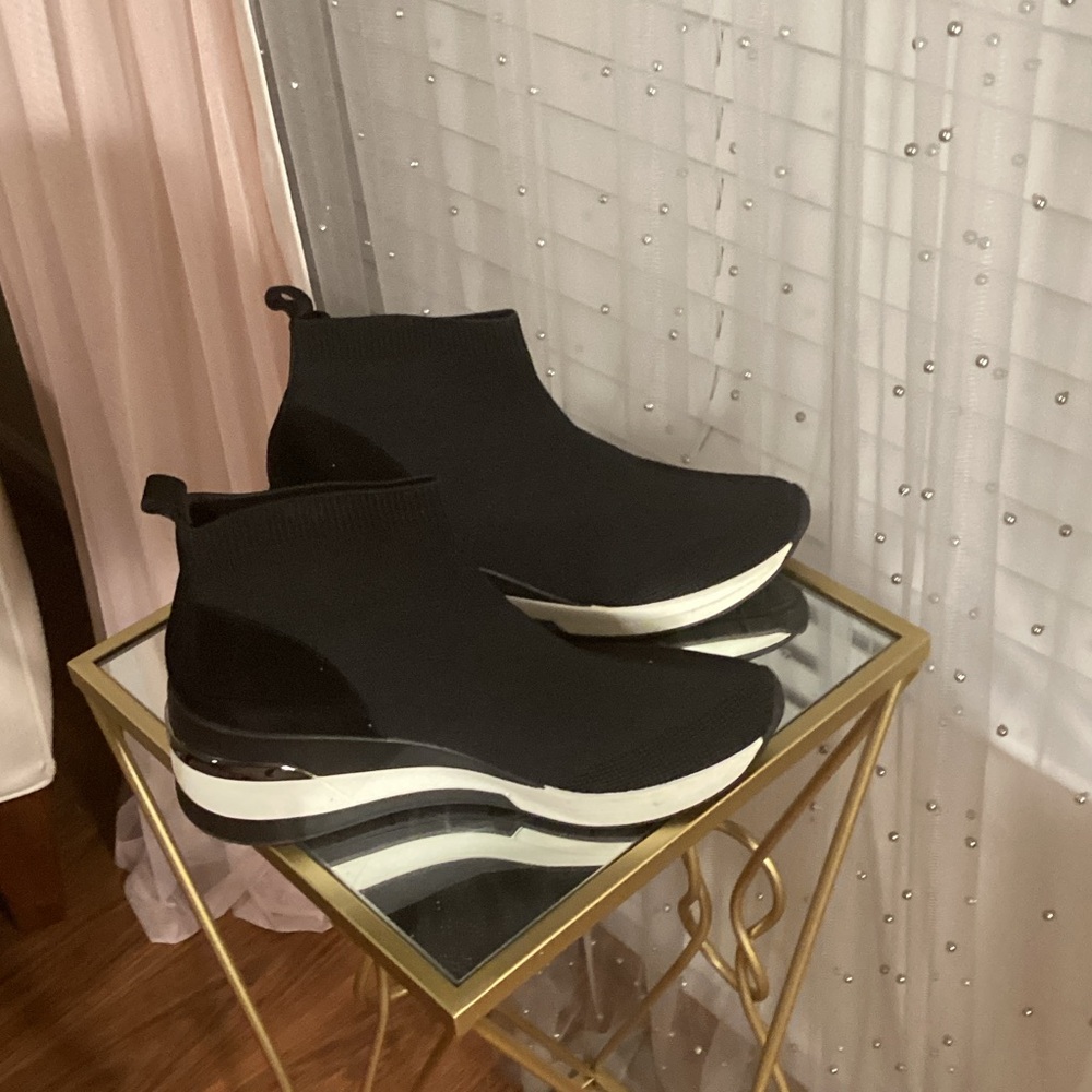 Dune London Black Slip-On Sneakers